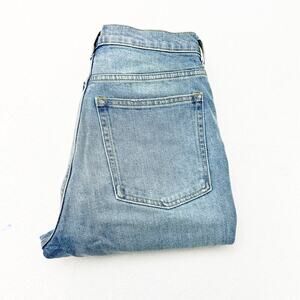 Everlane The Way High Slim Light Wash Denim Jeans Zip Fly Size 27 Crop